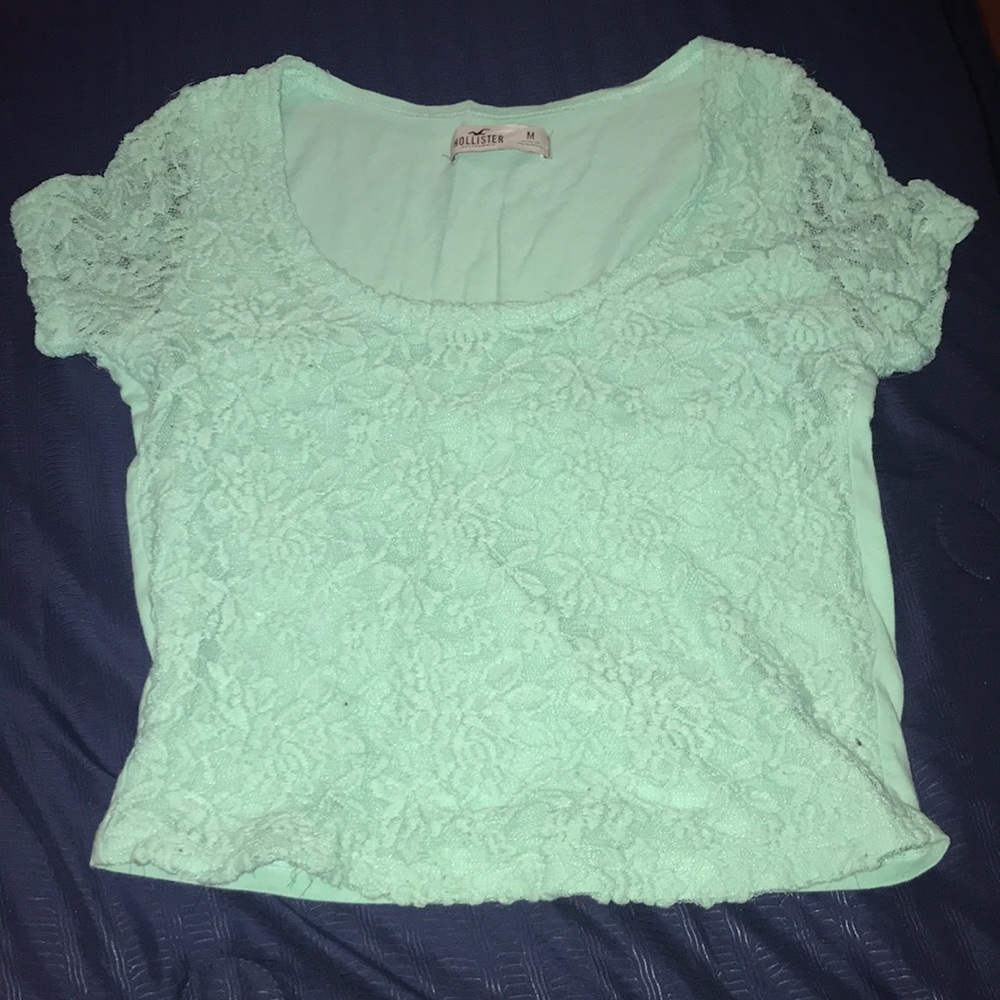 Mint Green Hollister Crop Top